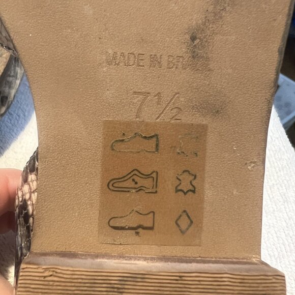 Madewell Marisa D’Orsay Snake Embossed Leather Flat Shoes Slip‎ On Size 7.5 $128 - Picture 7 of 8